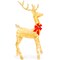 Best Choice Products 5ft Pre-Lit Reindeer Yard Christmas Decoration, Gold Holiday Deer w/ 150 Lights, Stakes, Zip Ties